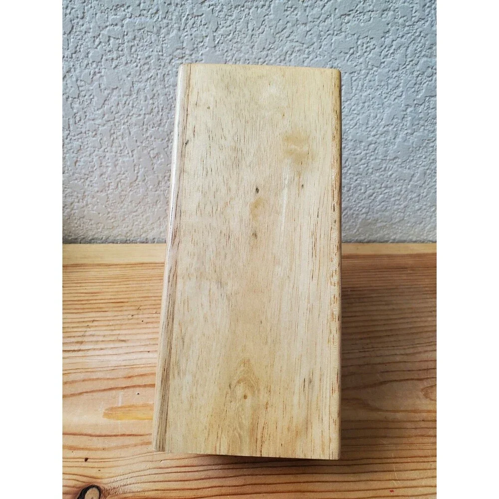 JA Henckels Knife Block Storage Light Oak 12 Slot B946 Kitchen Decor Wood Carved